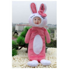 變臉娃娃--粉紅色美人兔筆袋(32cm)