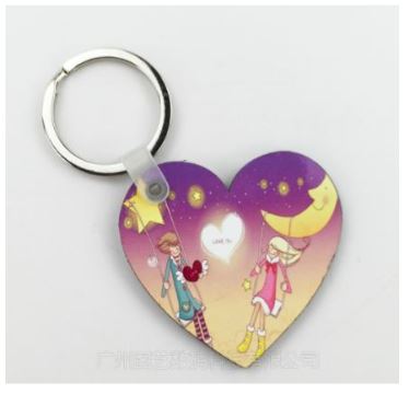 【i930個性小舖】愛心形木質鑰匙圈