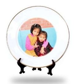 【i930個性小舖】-8寸金邊陶瓷盤子