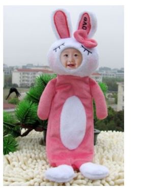 【i930個性小舖】-變臉娃娃--粉紅色美人兔筆袋(32cm)