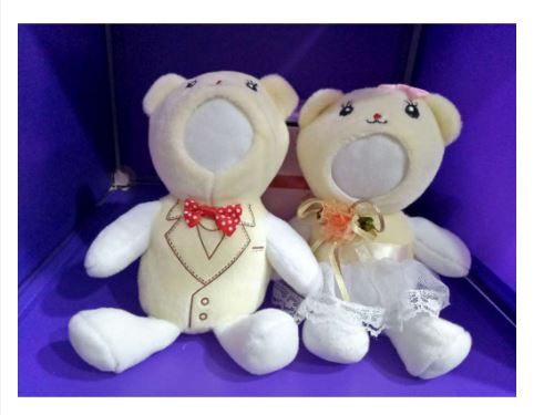 【i930個性小舖】-變臉娃娃--情侶豬(22cm)